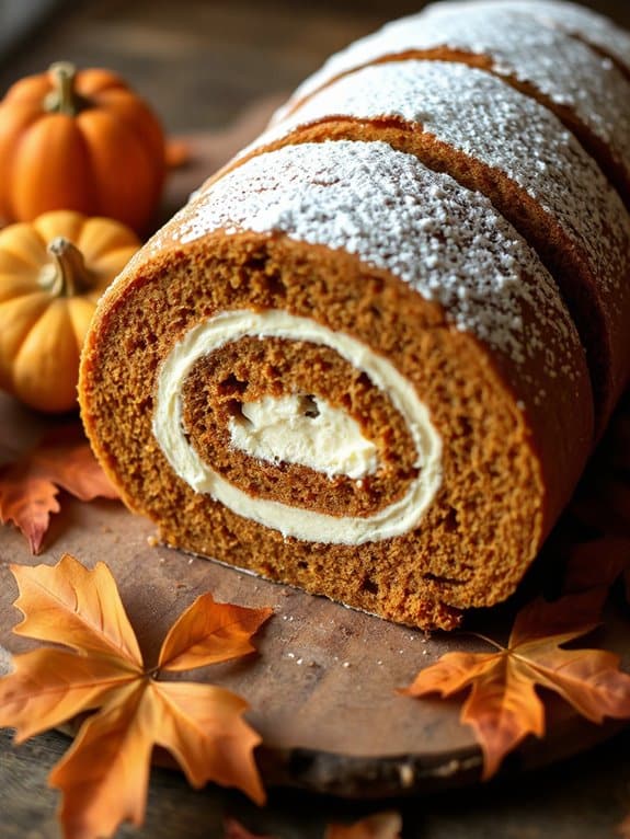 pumpkin roll with cream cheese