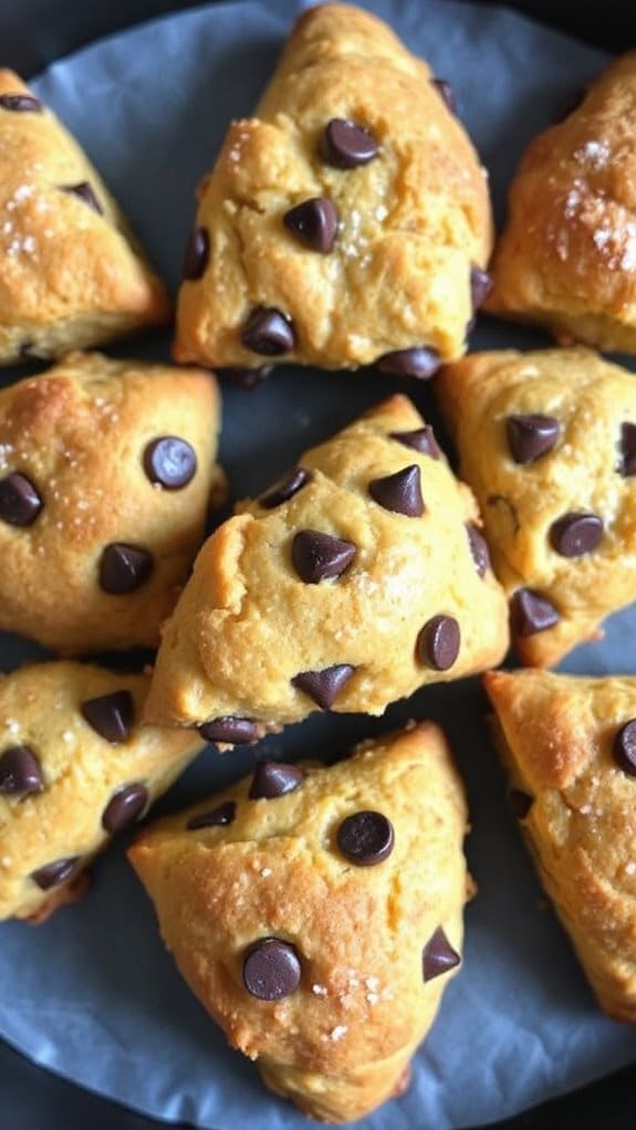 pumpkin spice chocolate chip scones