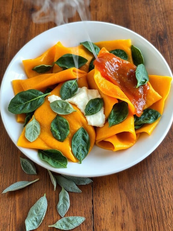 pumpkin spinach lasagna delight