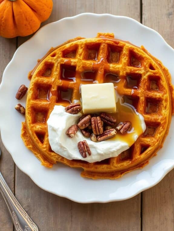 pumpkin waffles for breakfast