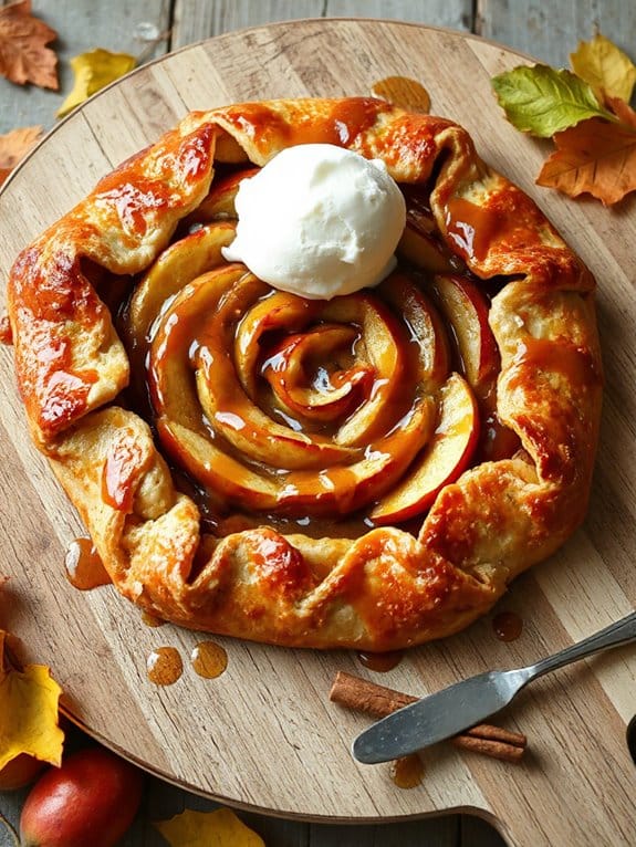 rustic caramel apple dessert