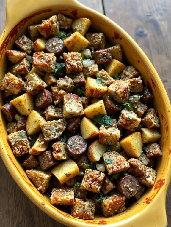 savory apple sausage dressing