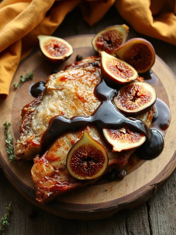 savory fig balsamic pork chops