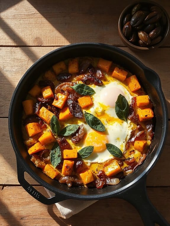 savory squash breakfast frittata