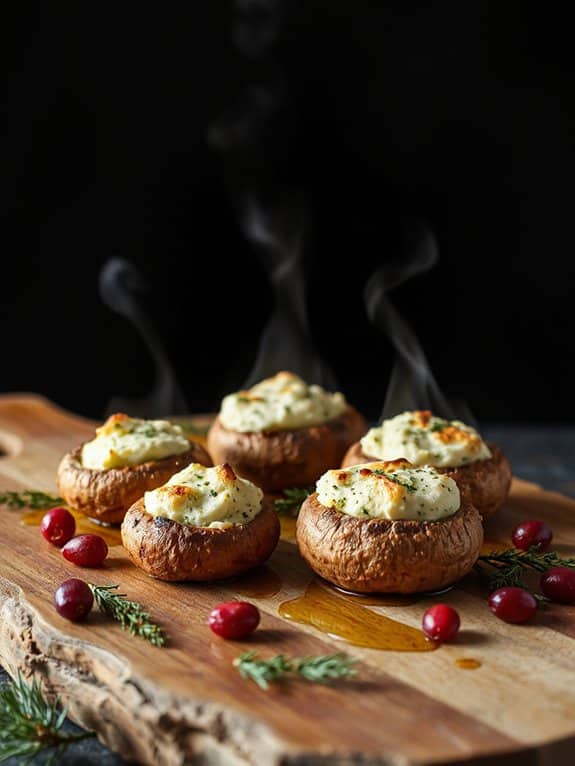savory stuffed mushroom caps