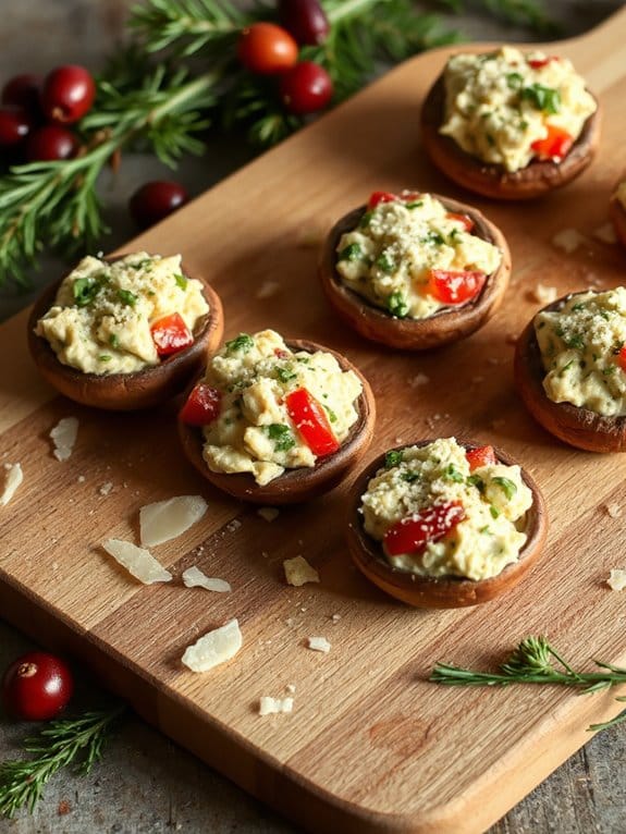 savory stuffed mushroom delights