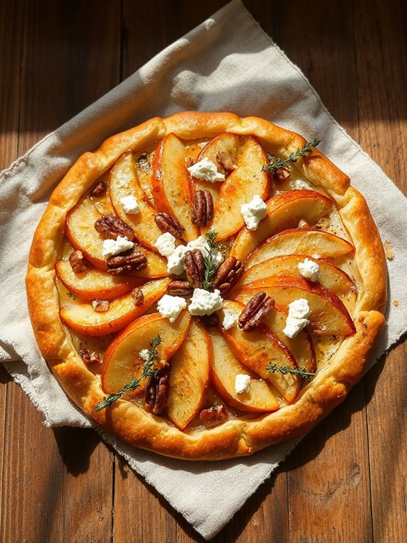 spiced pear goat cheese tart