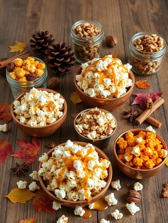 spiced popcorn nut mix