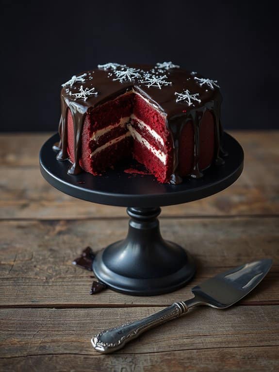 spooky blood red velvet