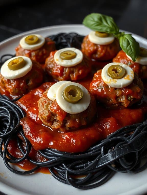 spooky meatballs for halloween