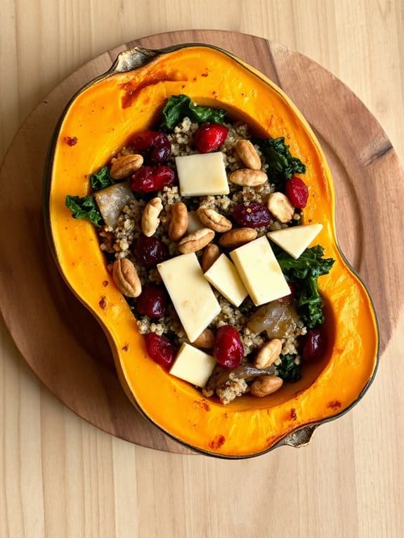 stuffed butternut squash boats