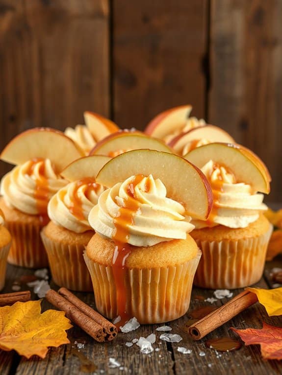sweet salty autumn cupcakes