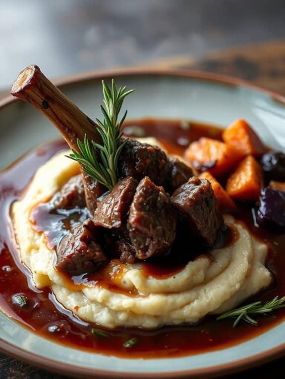 tender lamb rich broth