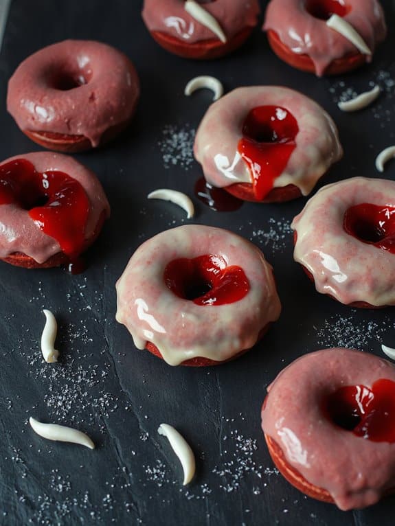 vampire themed halloween donuts recipe