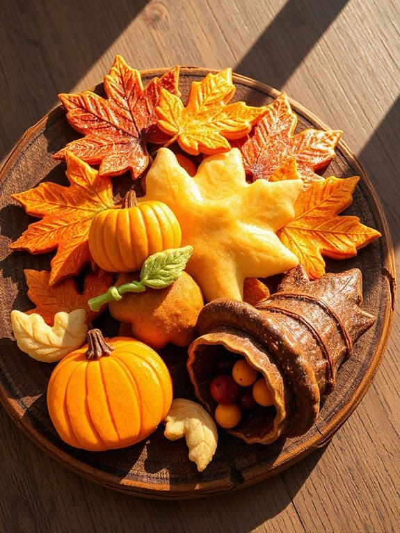 vibrant autumn cookie designs