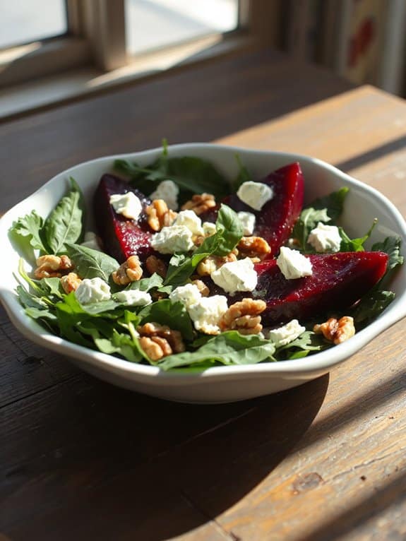 vibrant beet goat cheese salad
