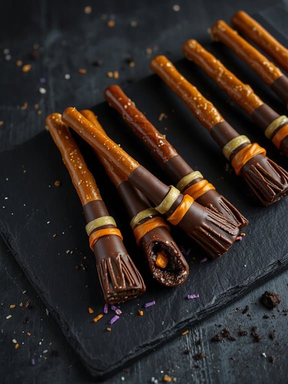 witch s broomstick pretzel treats