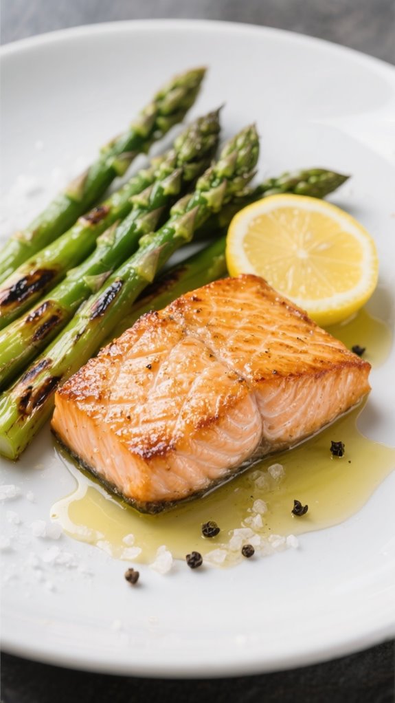 baked salmon and asparagus