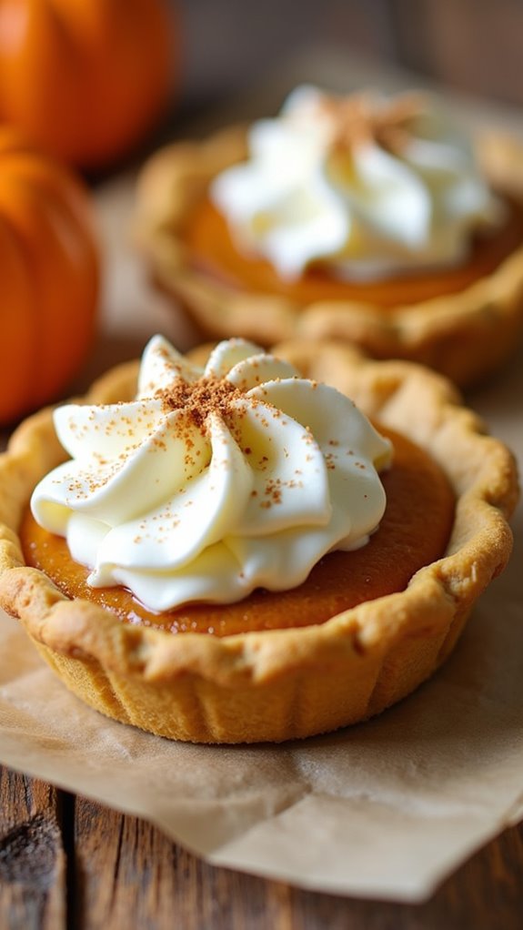 baking golden brown tarts