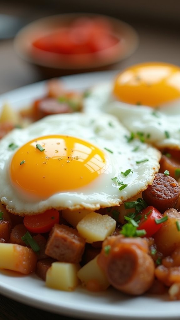 cooking eggs with patience