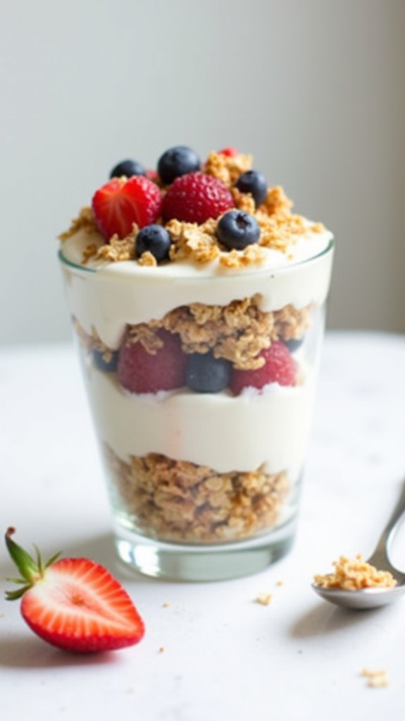 granola parfait presentation ideas
