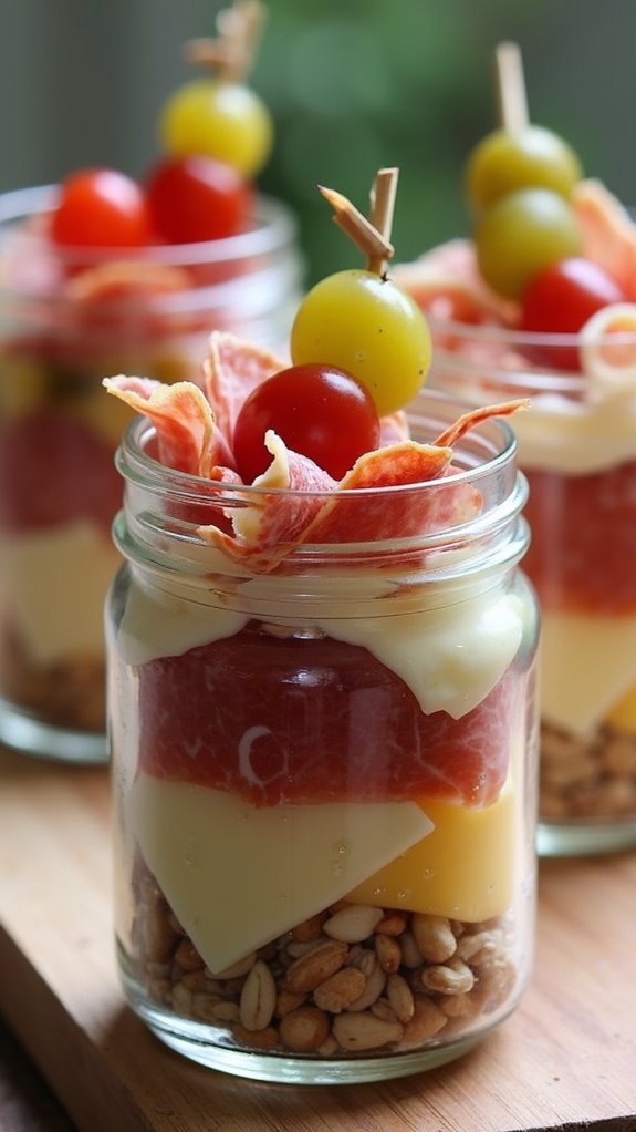 individualized charcuterie jars delight