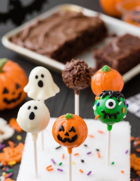 whimsical halloween cake pops