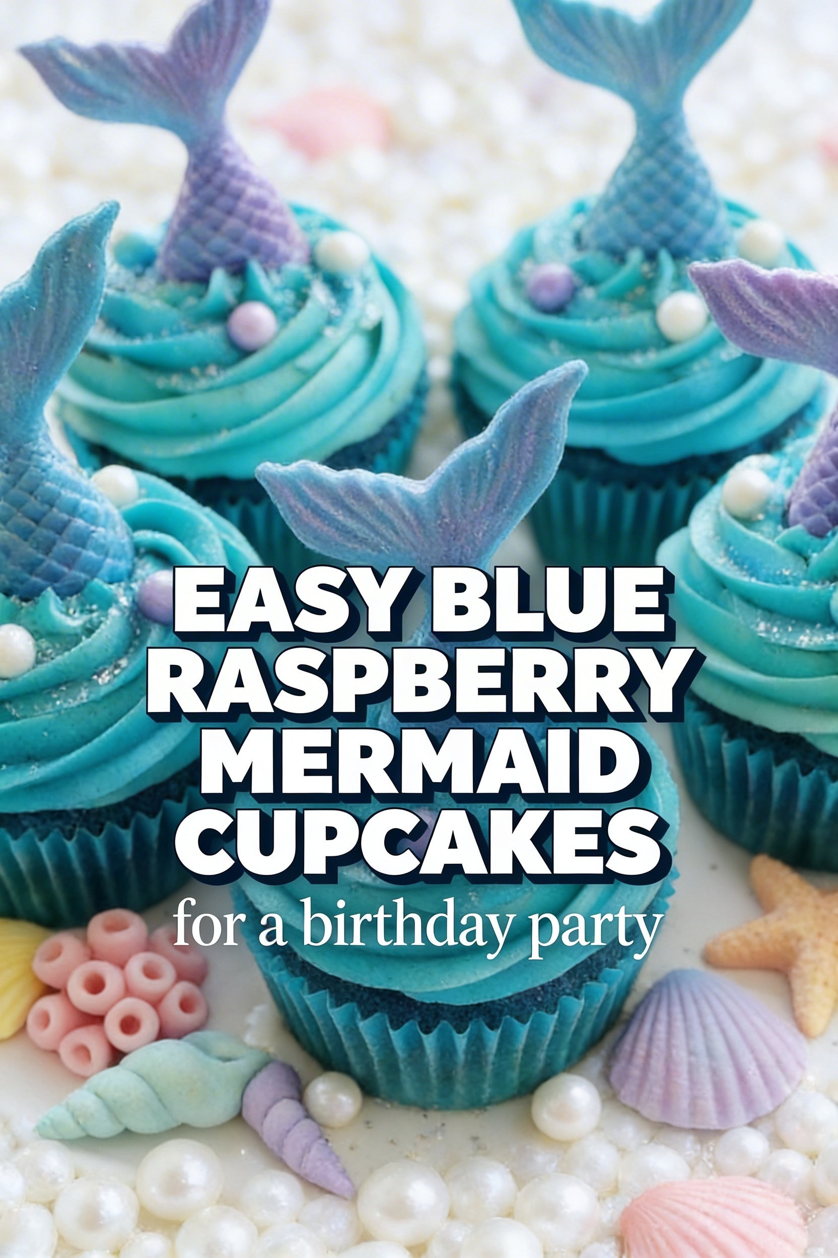 Blue Raspberry Mermaid Cupcakes for a Birthday Party That Anyone Can Make in Under an Hour