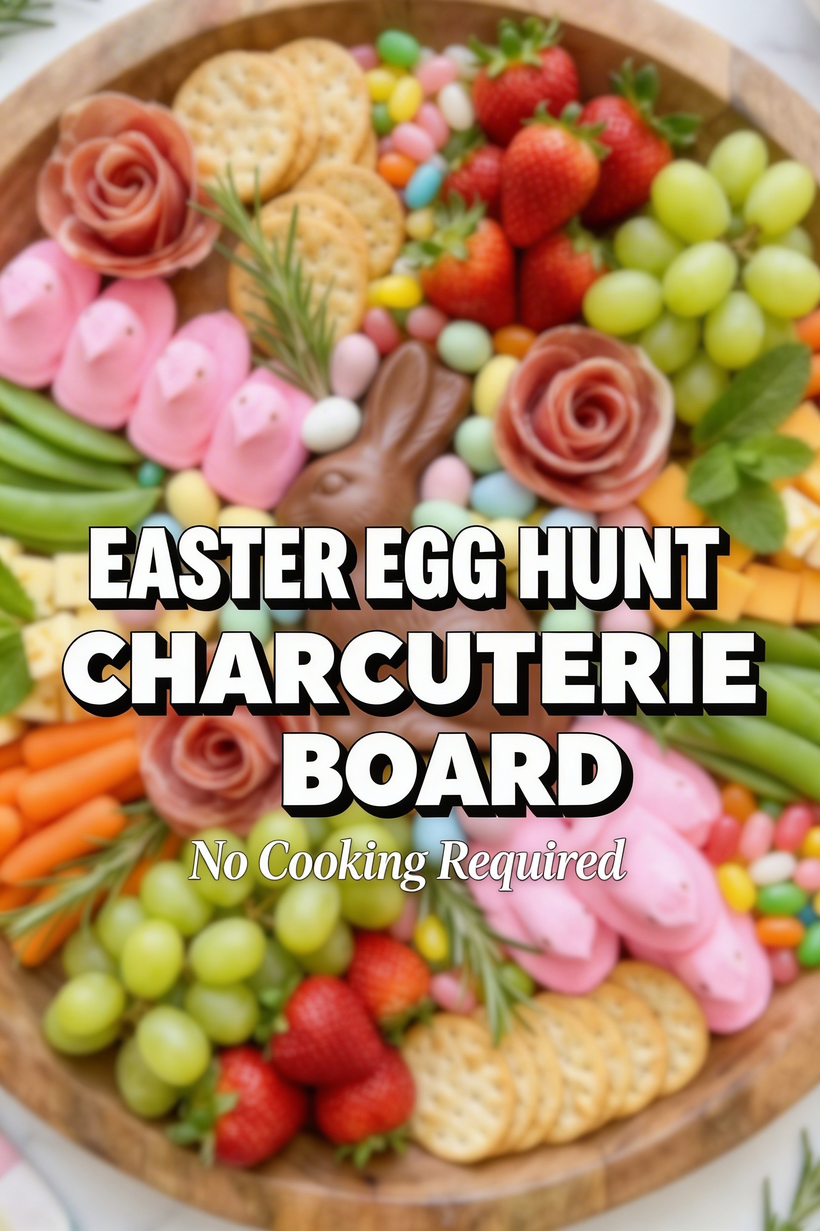 Easter Egg Hunt Charcuterie Board — No Cooking Required, Ready in 15 Minutes for Stress-Free Spring Hosting