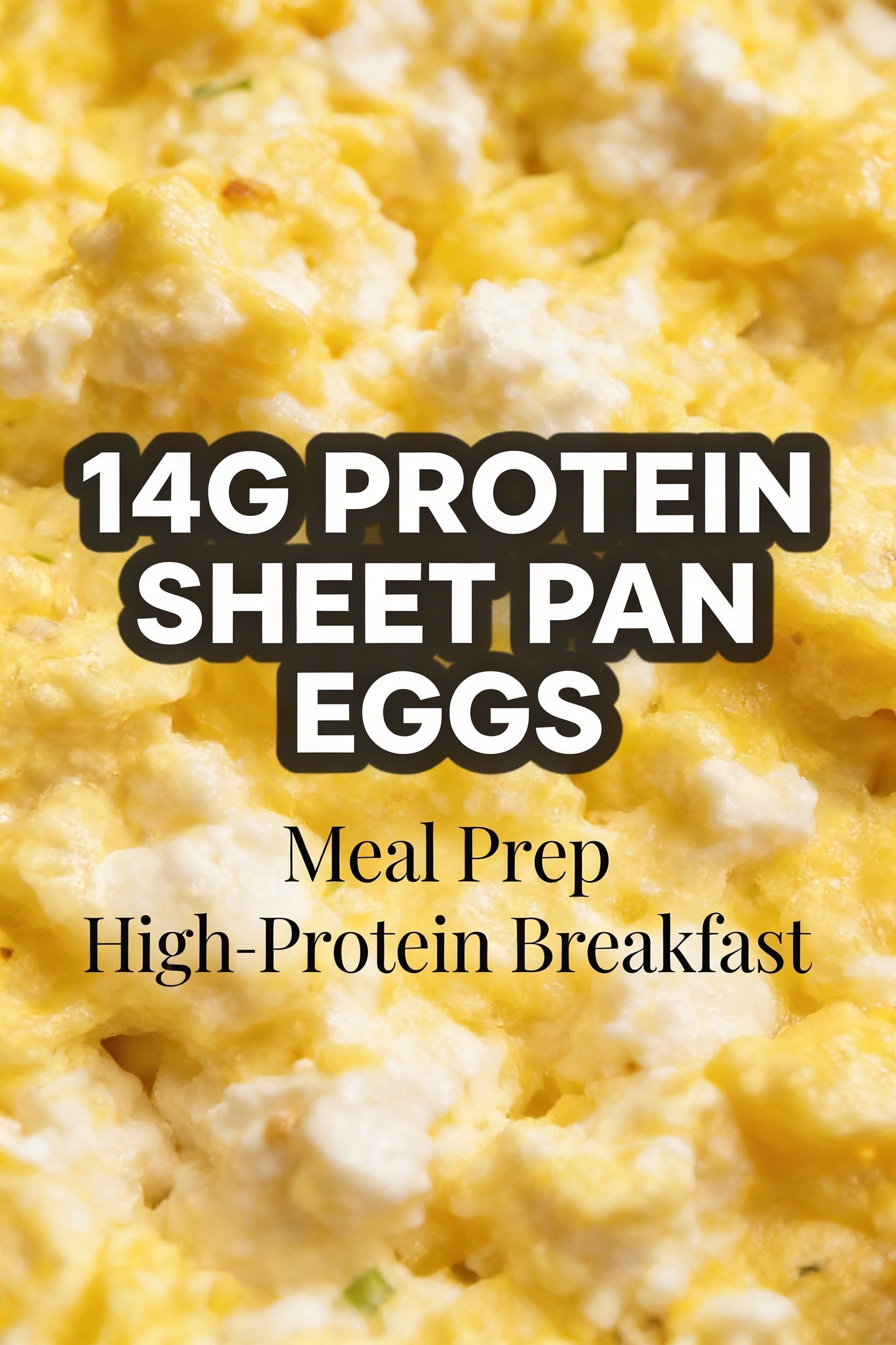High Protein Cottage Cheese Sheet Pan Scrambled Eggs — Meal Prep Breakfast for Busy Mornings with 14g Protein Per Serving