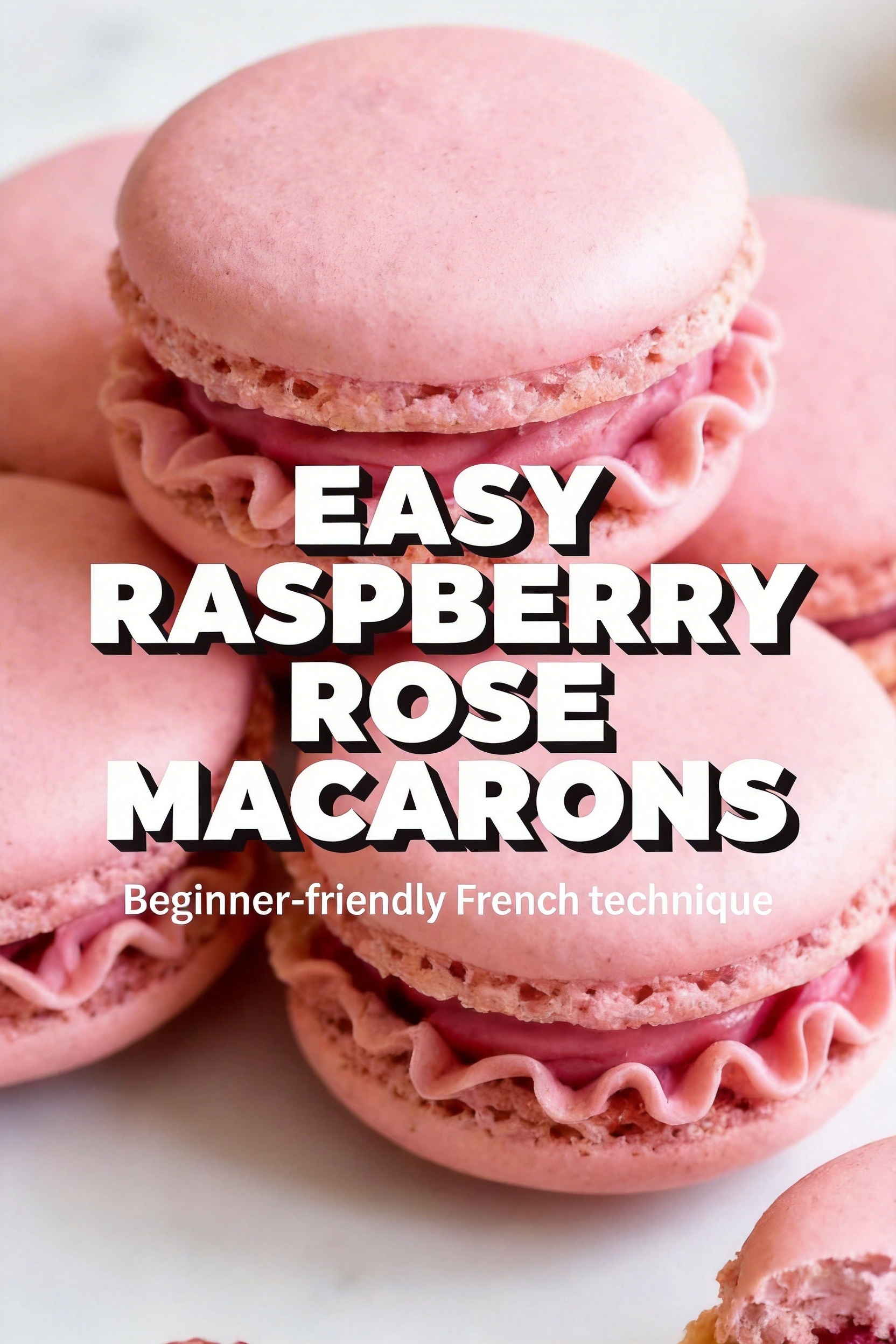 Raspberry Rose Macarons for Beginners Using Foolproof French Technique That Works Every Time