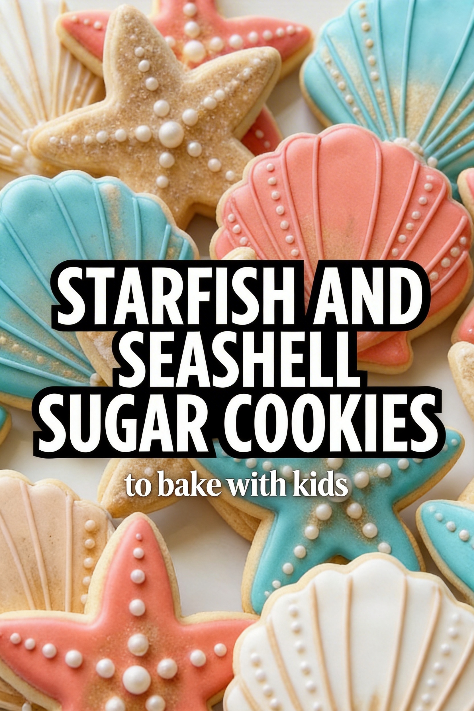 Starfish and Seashell Sugar Cookies to Bake with Kids for Pisces Birthday Parties and Spring Celebrations