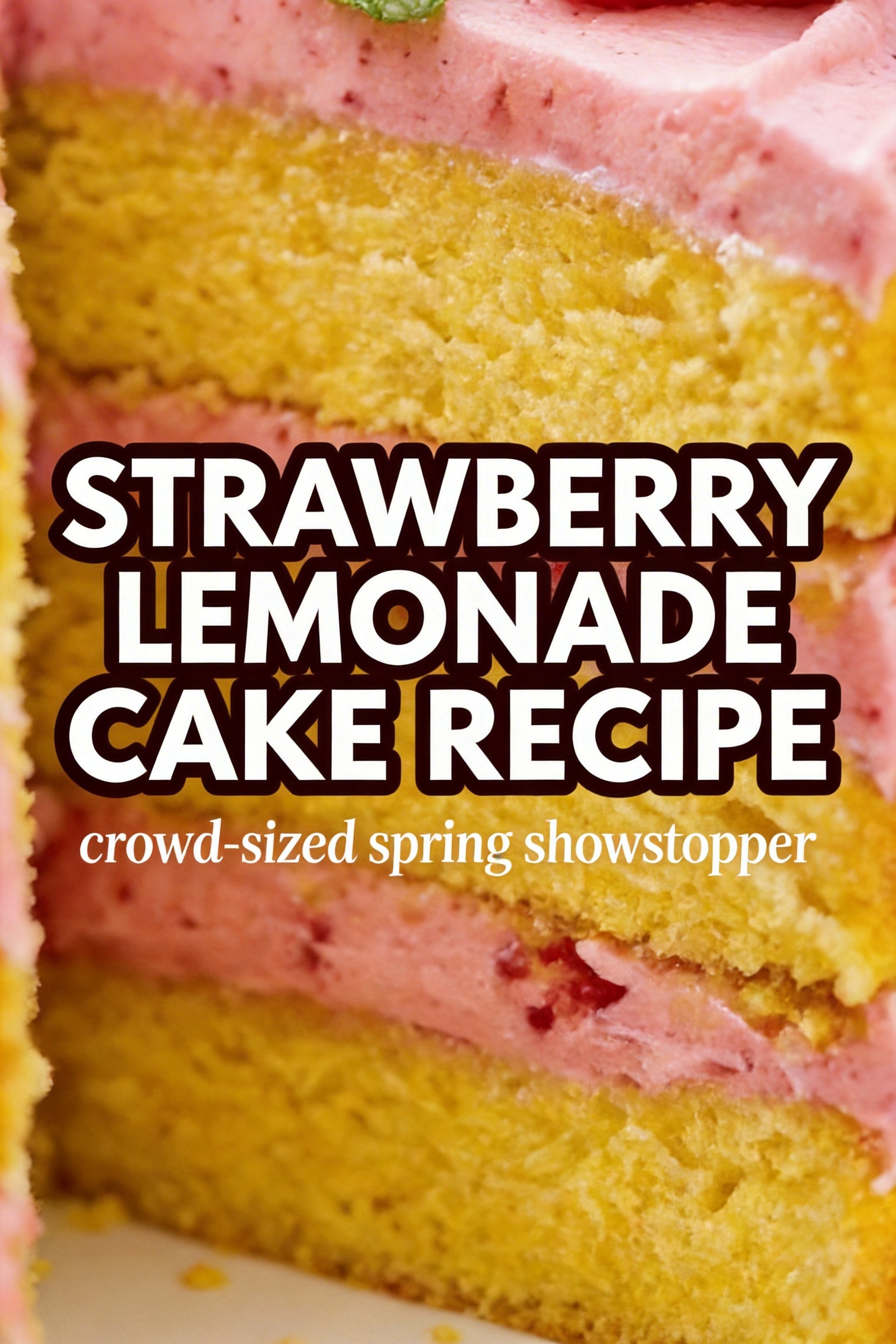 Simple Strawberry Lemonade Cake Recipe — Crowd-Sized Summer Cake That Serves 16 for Spring Gatherings