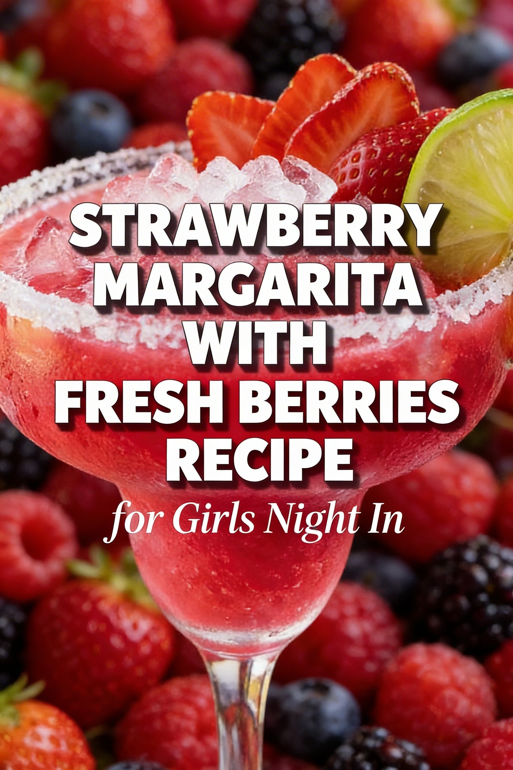 Strawberry Margarita with Fresh Berries for Girls Night In — Easy Blender Strawberry Margarita Recipe Ready in 5 Minutes