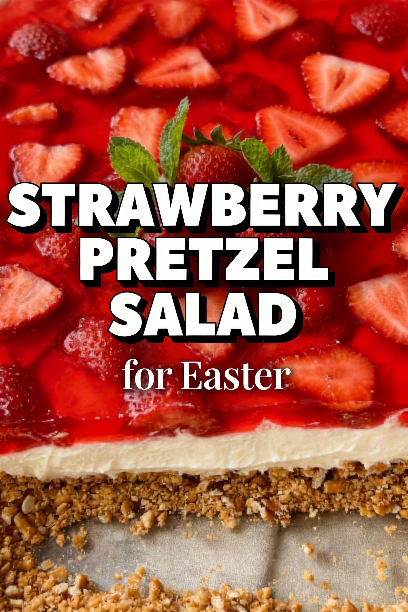 Strawberry Pretzel Salad for Easter Dinner That Serves 12-15 Without Stress