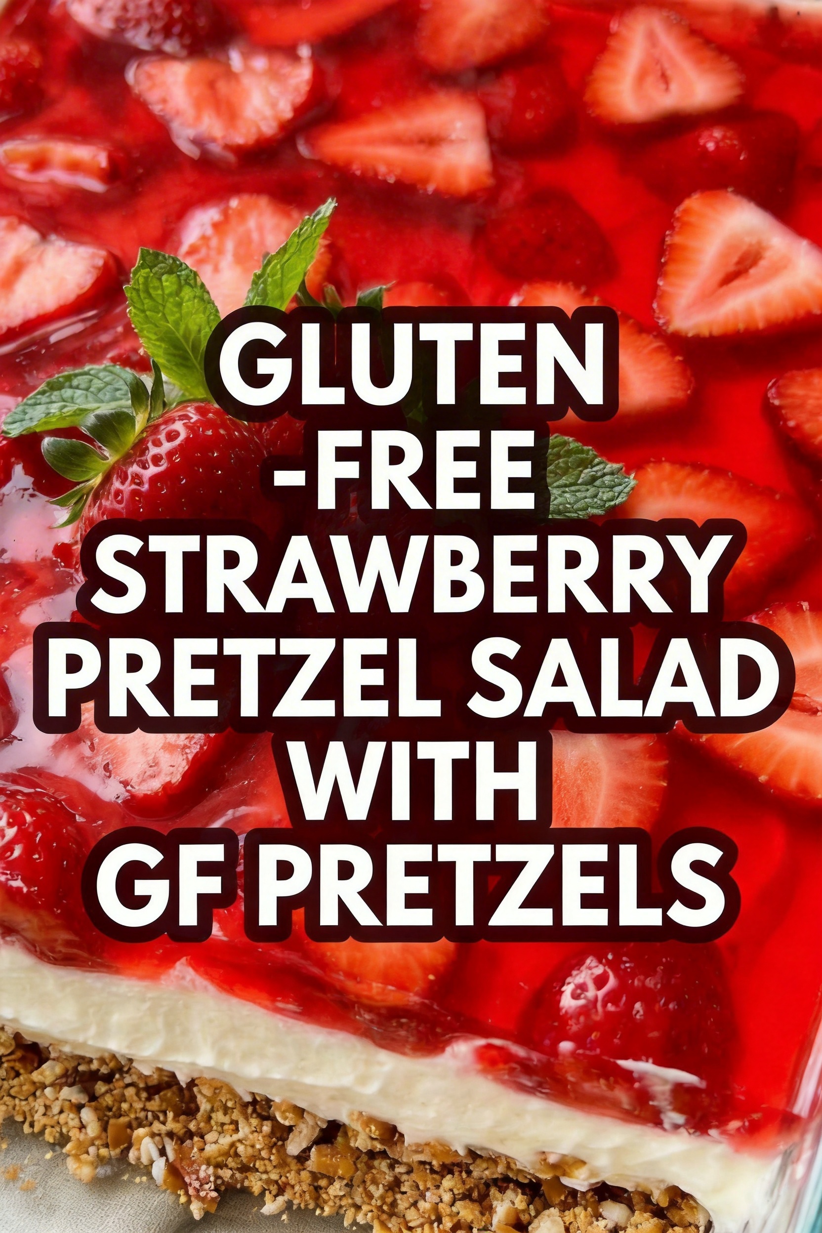 Gluten-Free Strawberry Pretzel Salad with GF Pretzels That Tastes Just Like the Original