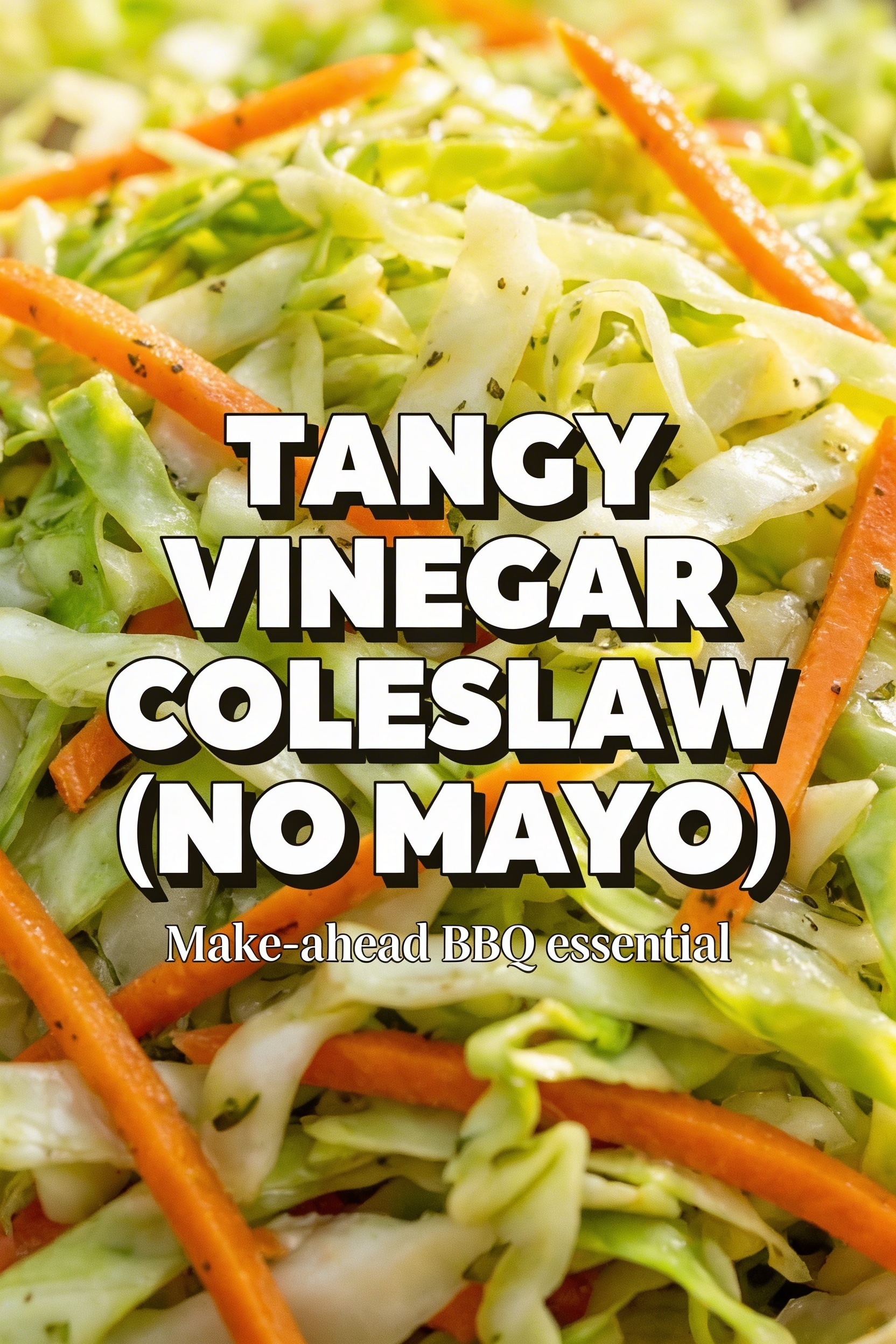 Tangy Vinegar Coleslaw (No Mayo) – Make-Ahead BBQ Essential That Stays Crisp for Hours at Summer Cookouts
