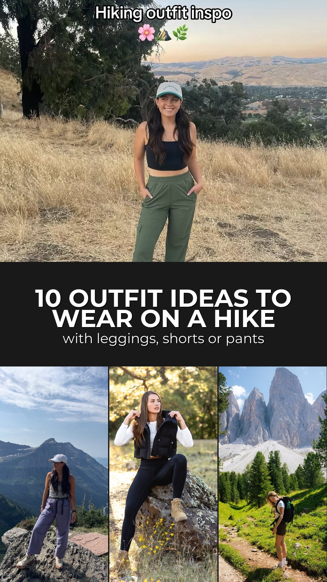 10 Outfit Ideas To Wear On A Hike With Leggings, Shorts Or Pants For Every Trail Type