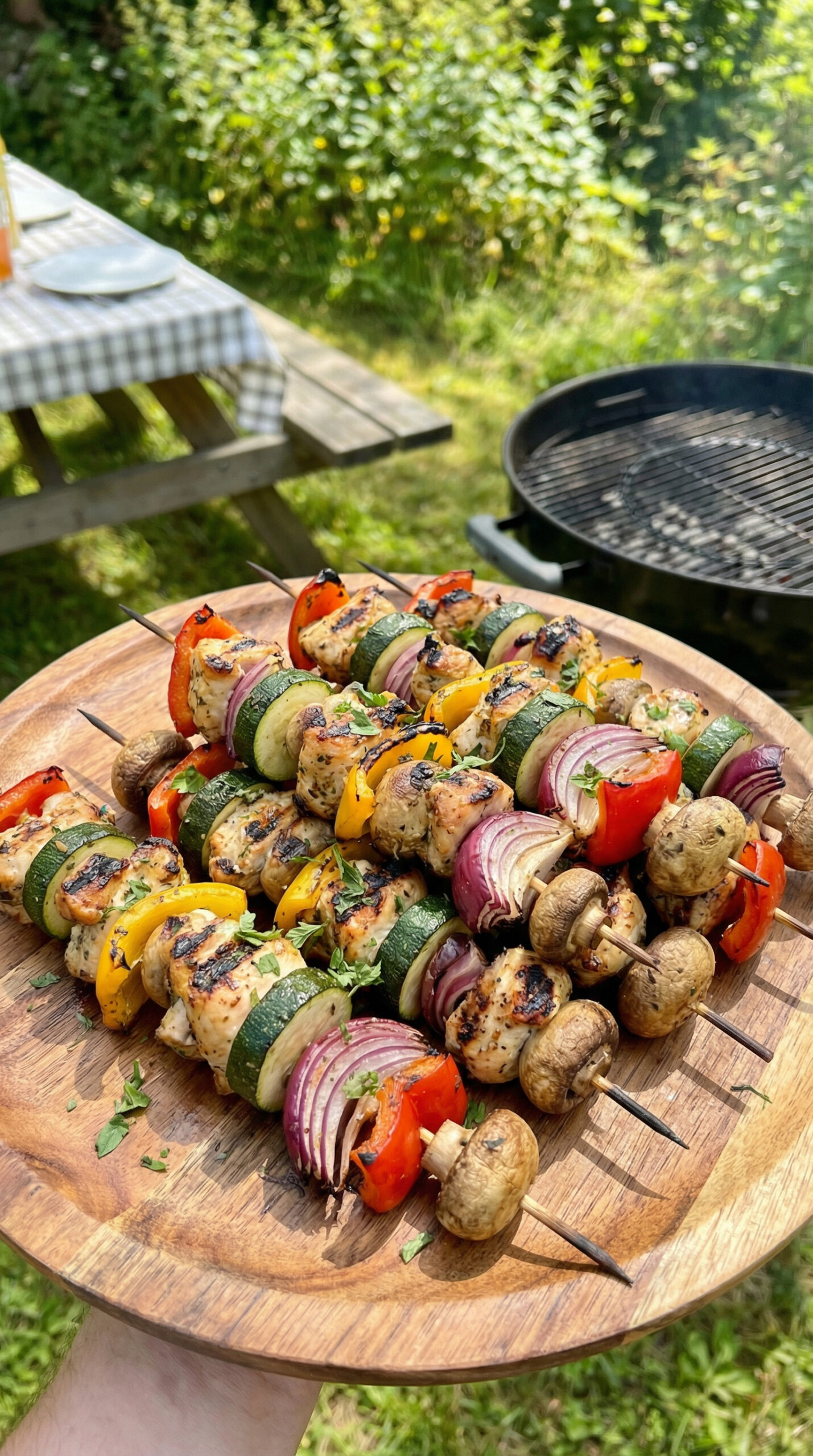 7. Grilled Chicken and Vegetable Skewers
