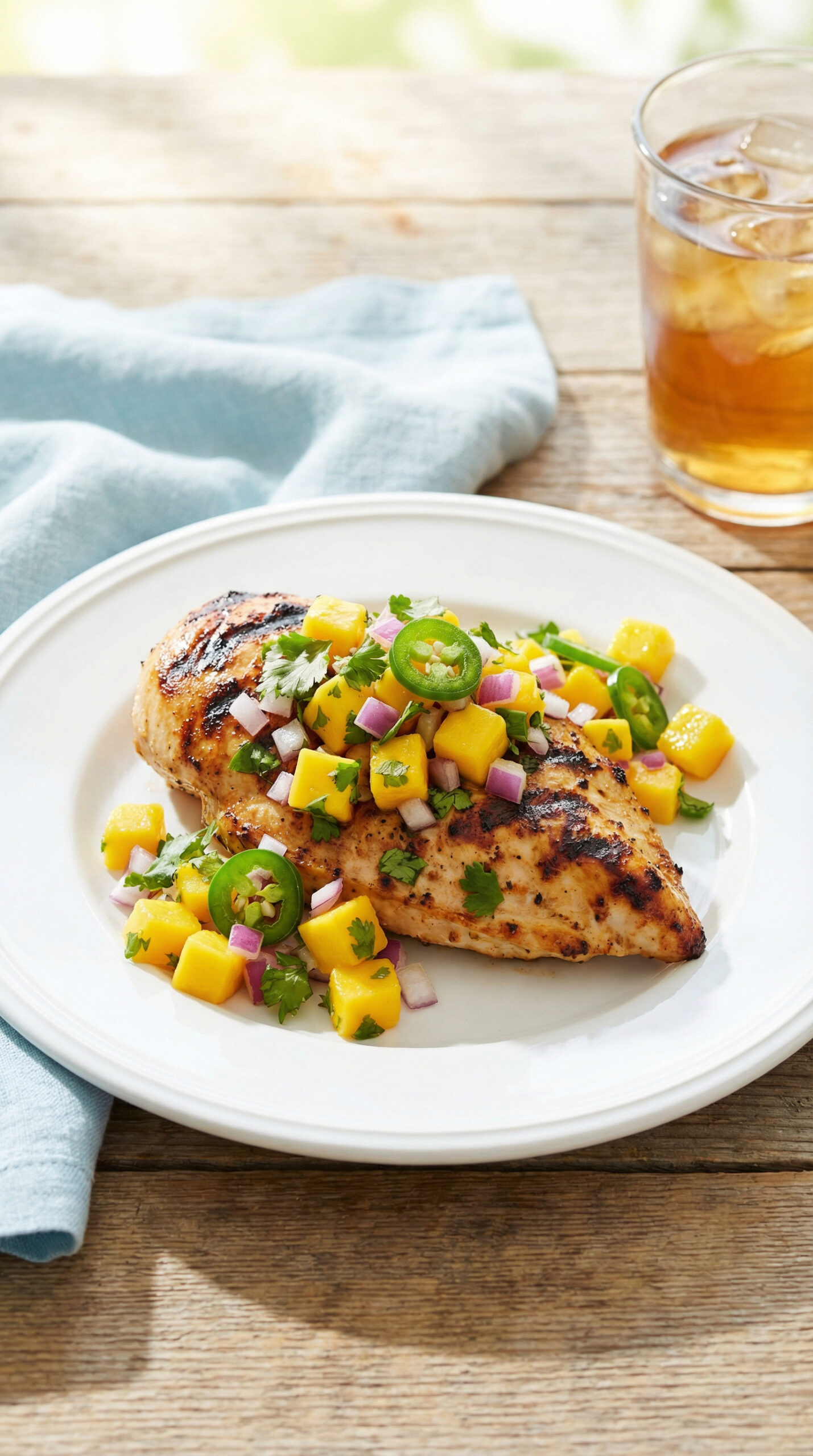 3. Grilled Chicken with Mango Salsa