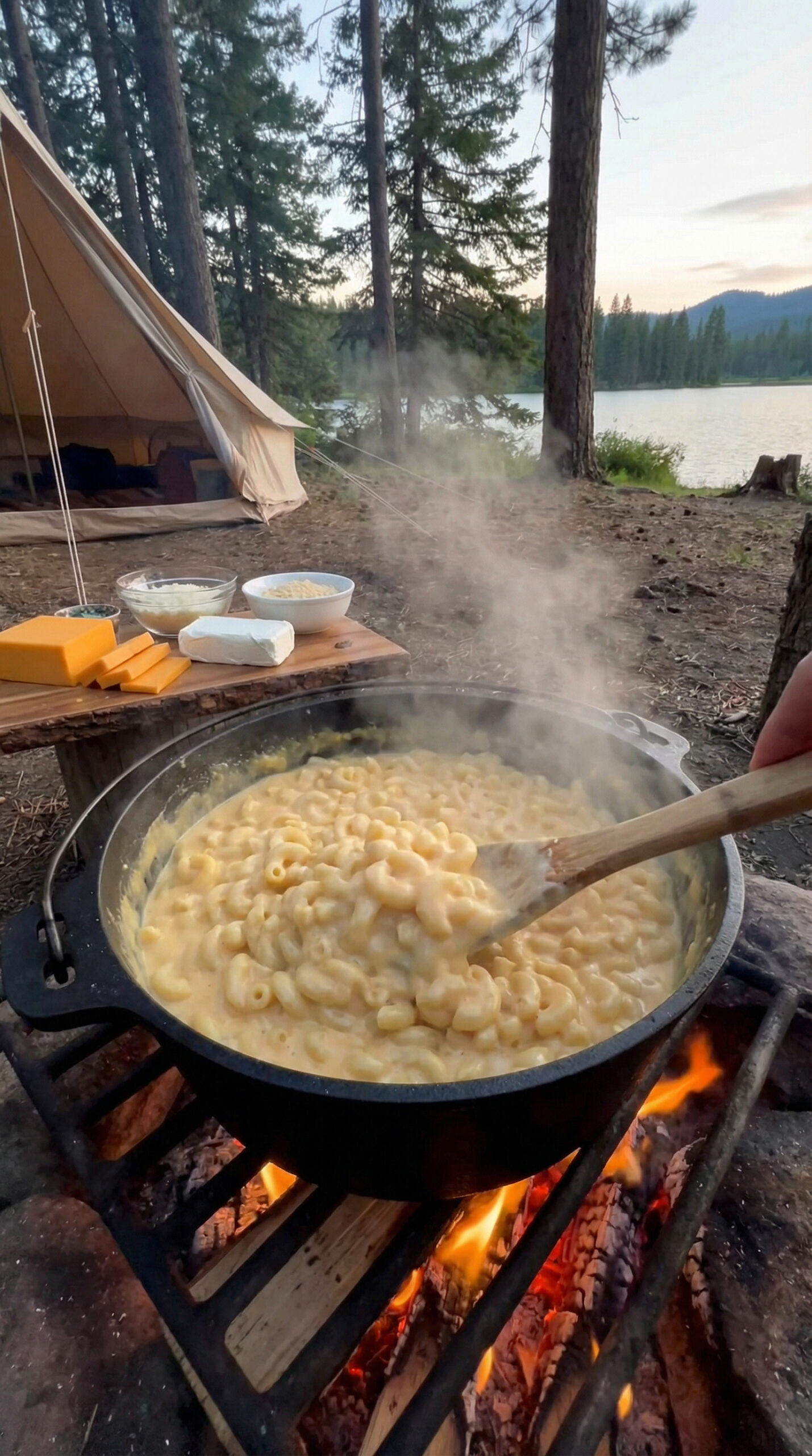7. One-Pot Campfire Mac and Cheese