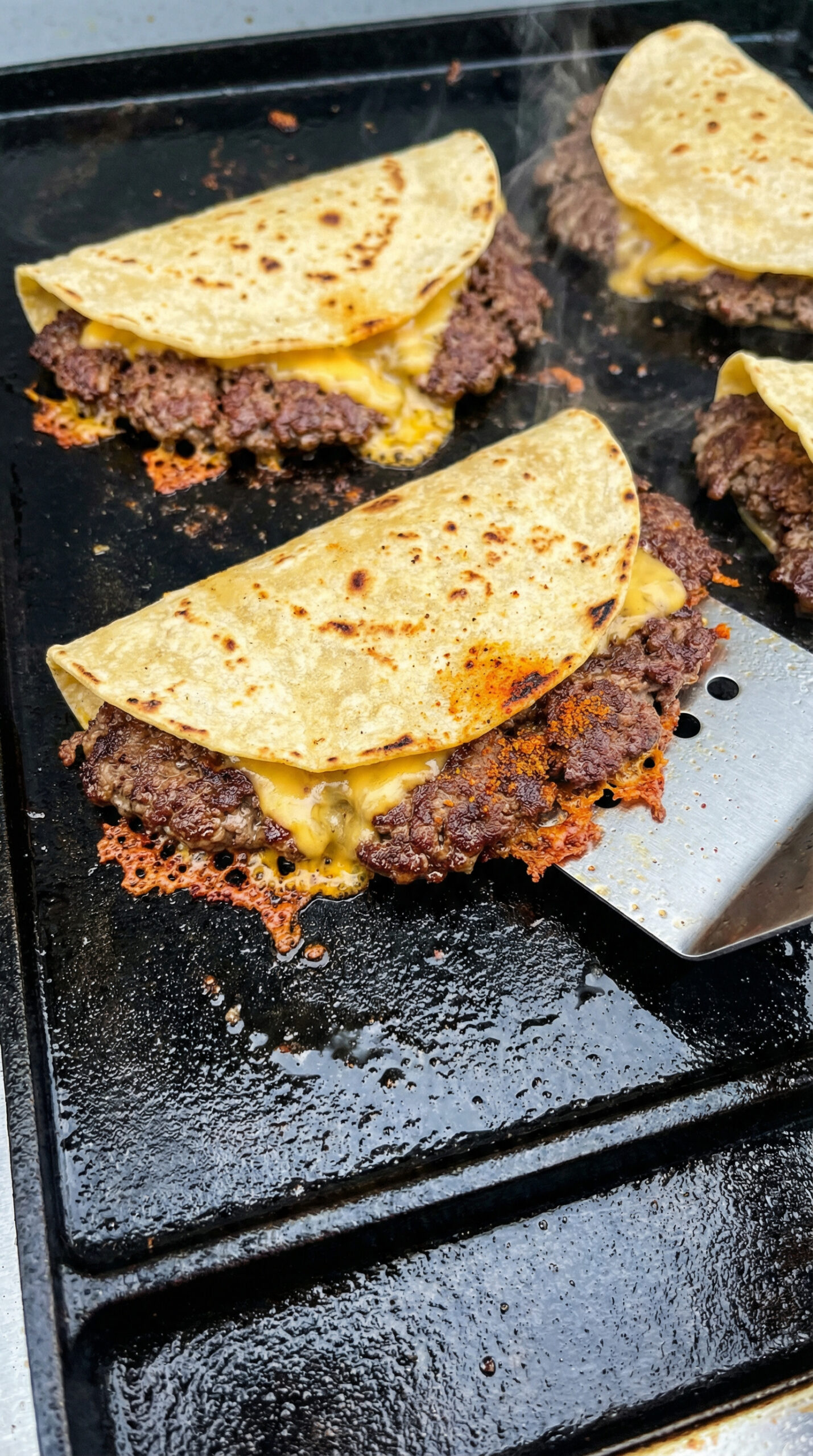 6. Blackstone Smash Tacos