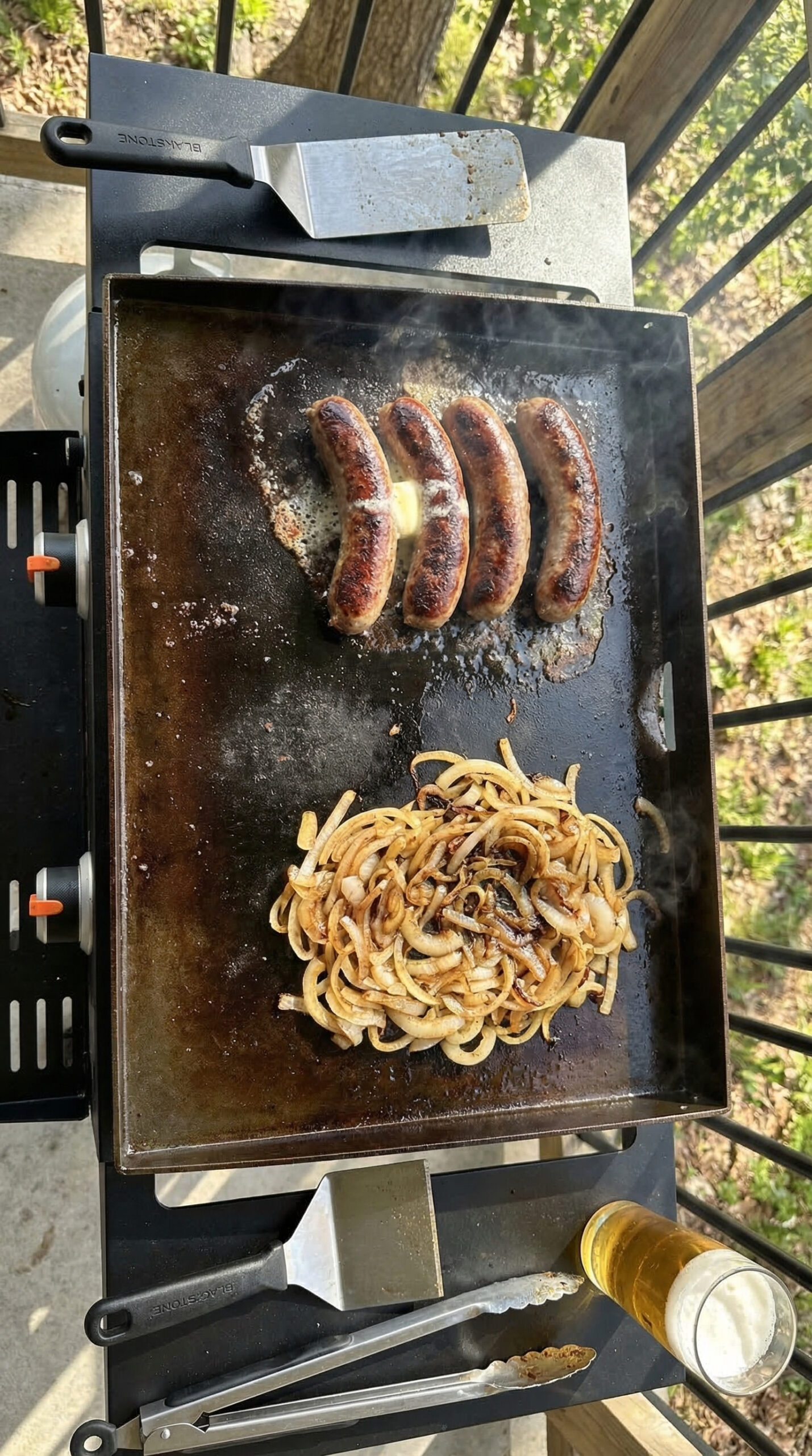 2. Bratwurst with Beer-Caramelized Onions