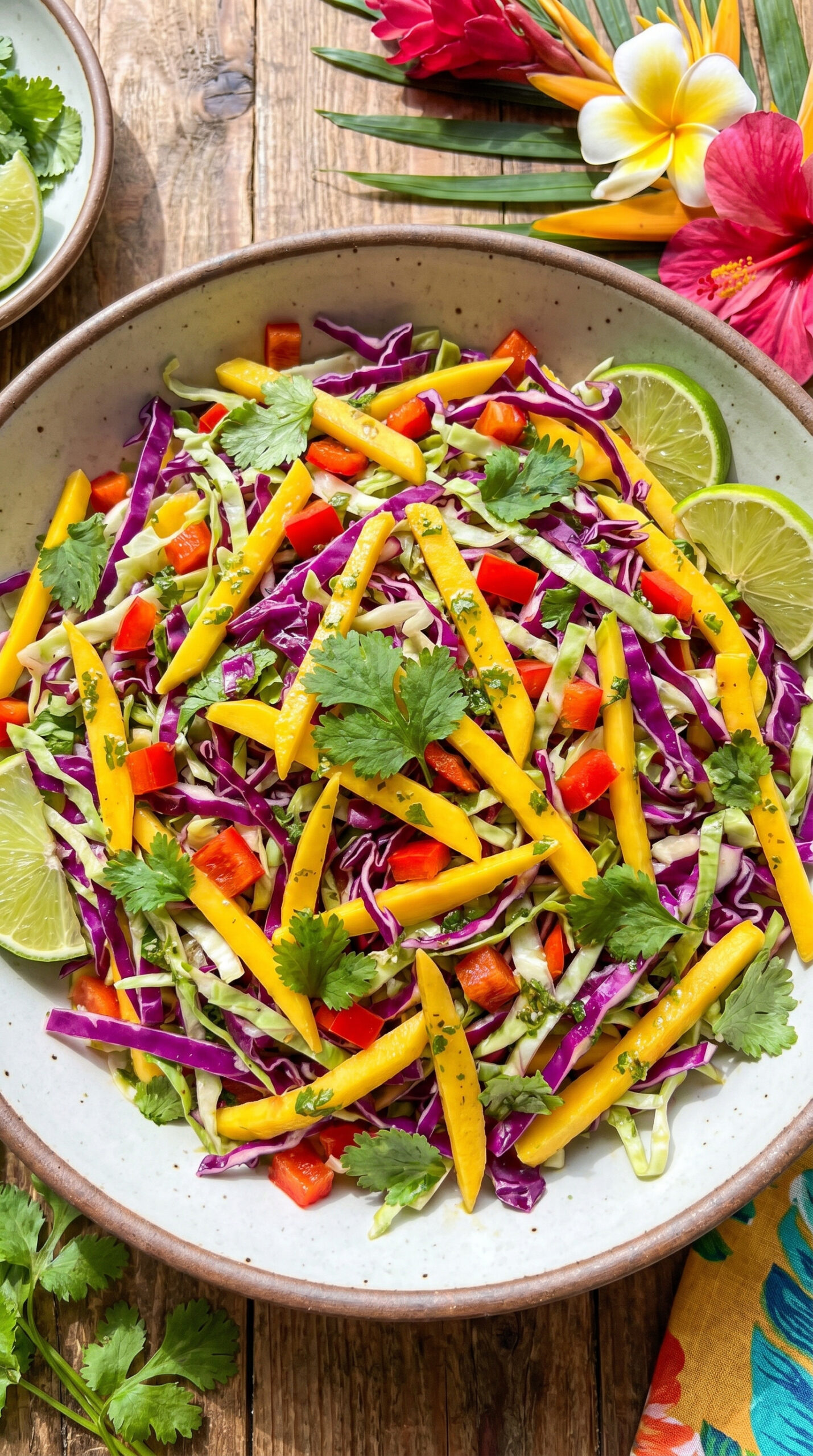 Mango Slaw with Cilantro Lime Dressing