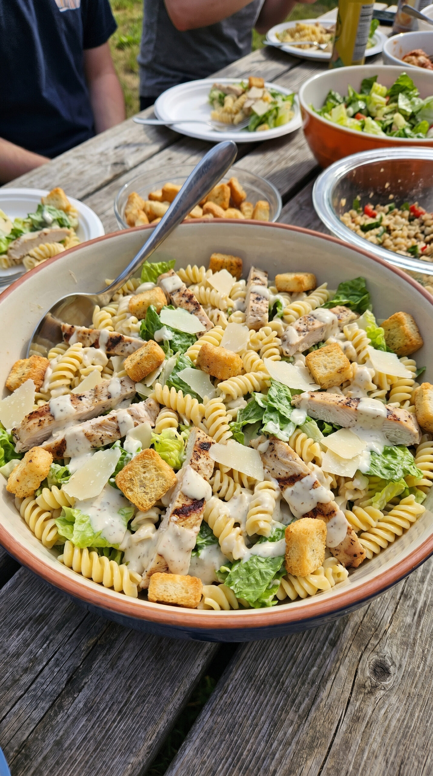 Creamy Chicken Caesar Pasta Salad