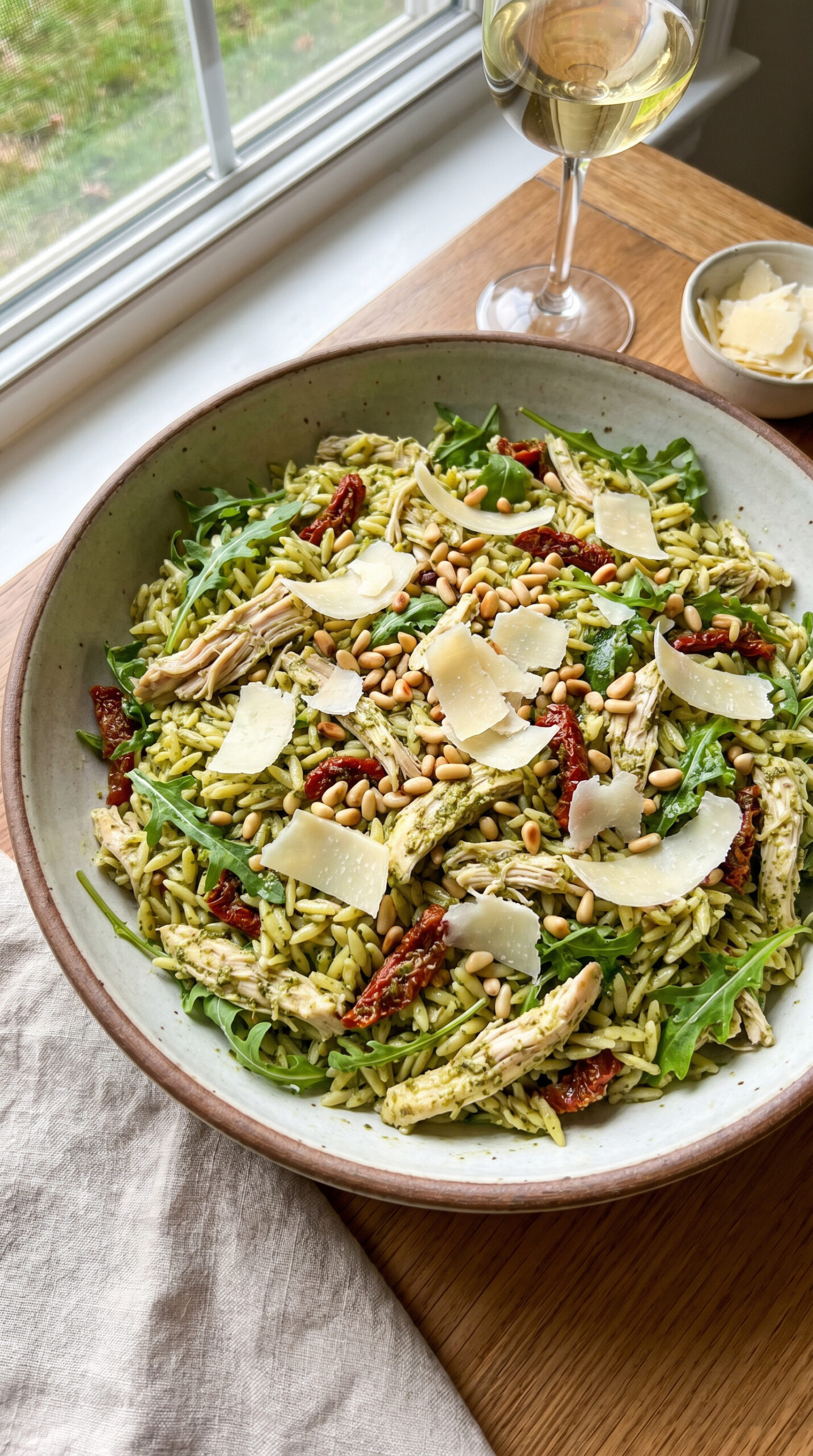 Chicken Pesto Orzo Salad