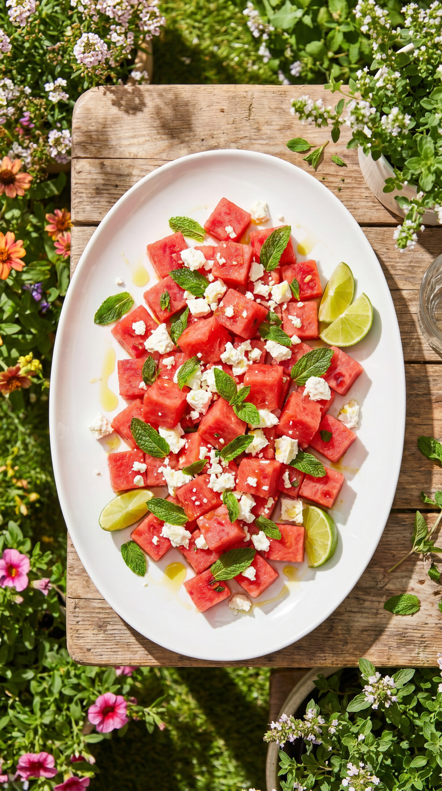 Watermelon Feta Mint Salad