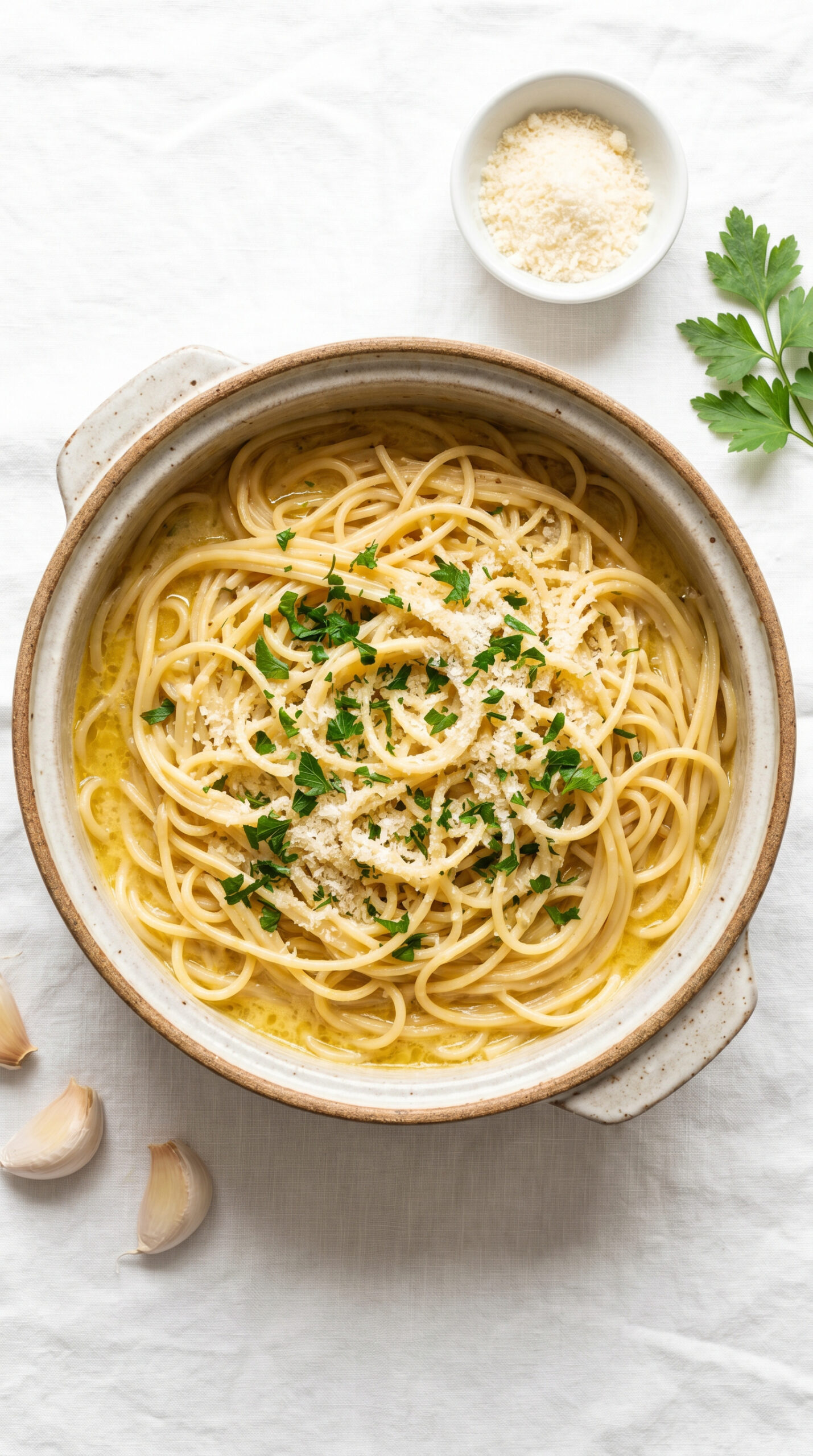 One-Pot Creamy Garlic Butter Pasta