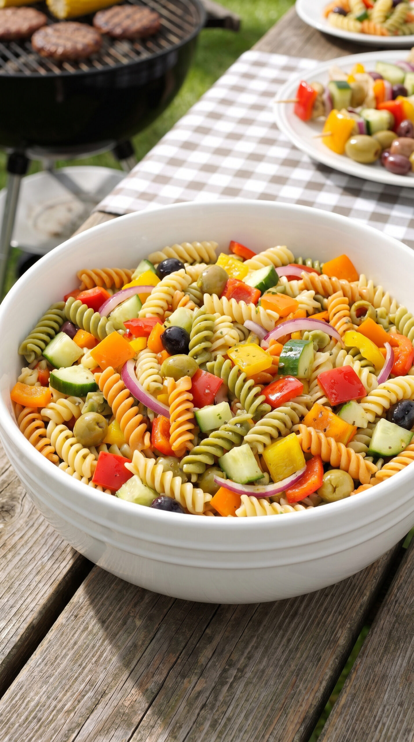 Rotini Pasta Salad with Vegetables