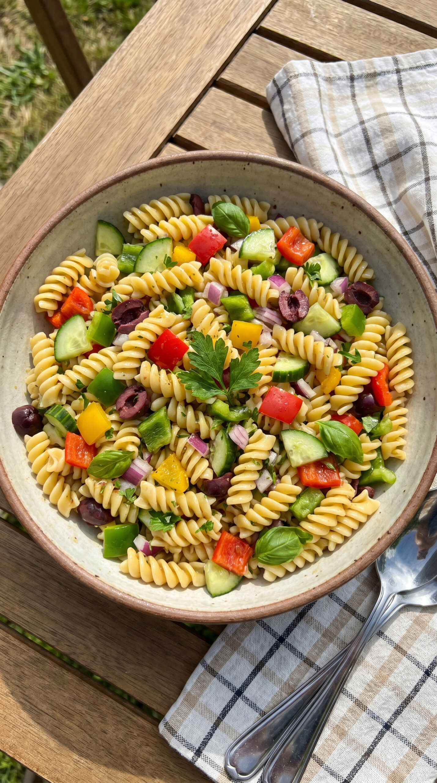Rotini Pasta Salad with Vegetables
